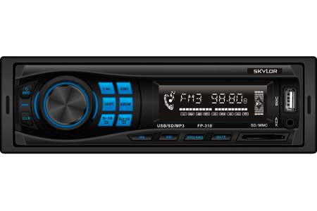 SKYLOR FP-310 black /blue 4x45 MP3, USB, AUX, SD-card автопроигрыватель