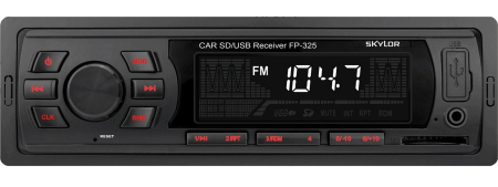 SKYLOR FP-325 red 4x45 MP3, USB, AUX, SD-card автопроигрыватель