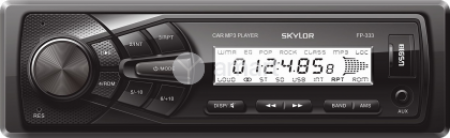 SKYLOR FP-333 white 4x45 MP3, USB, AUX, SD-card автопроигрыватель